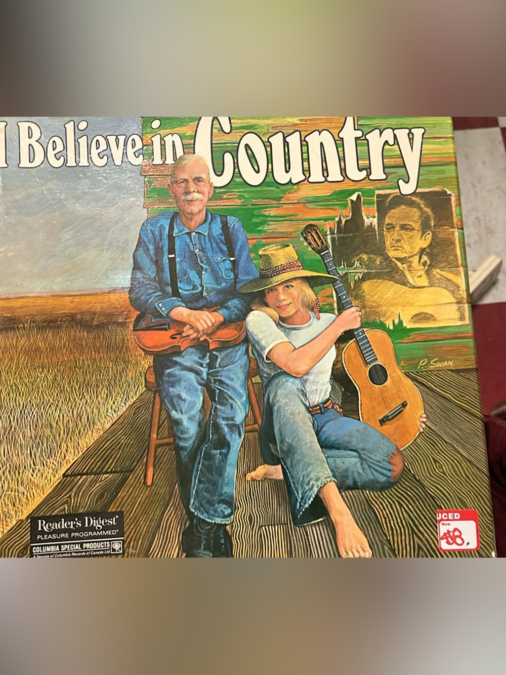 I Believe in Country Illustrated Music Print with Guitarists